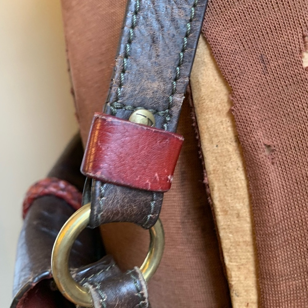 HideSign leather crossbody purse, distressed hippy boho, bohemian bag - Picture 9 of 16